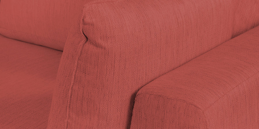 Ziggy Fabric Lhs Sectional Sofa 3 Lounger In Salmon Pink Colour - Febonic Living