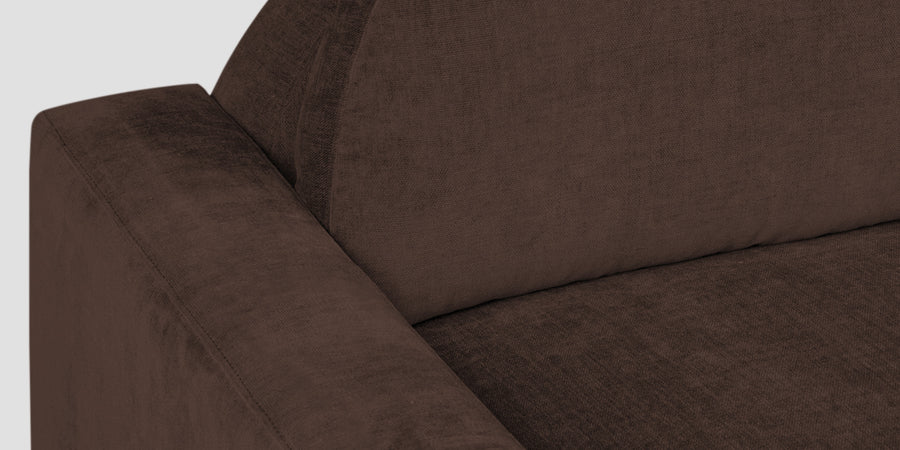 Dara Fabric 3 Seater Sofa In Coffee Brown Colour - Febonic Living