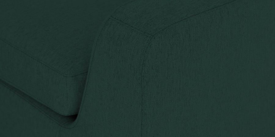 Freedom Velvet 6 Seater Rhs Corner Sofa In Forest Green Colour With Ottoman - Febonic Living