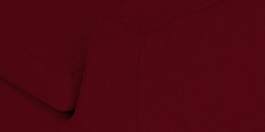 Freedom Velvet 6 Seater Rhs Corner Sofa In Cherry Red Colour With Ottoman - Febonic Living