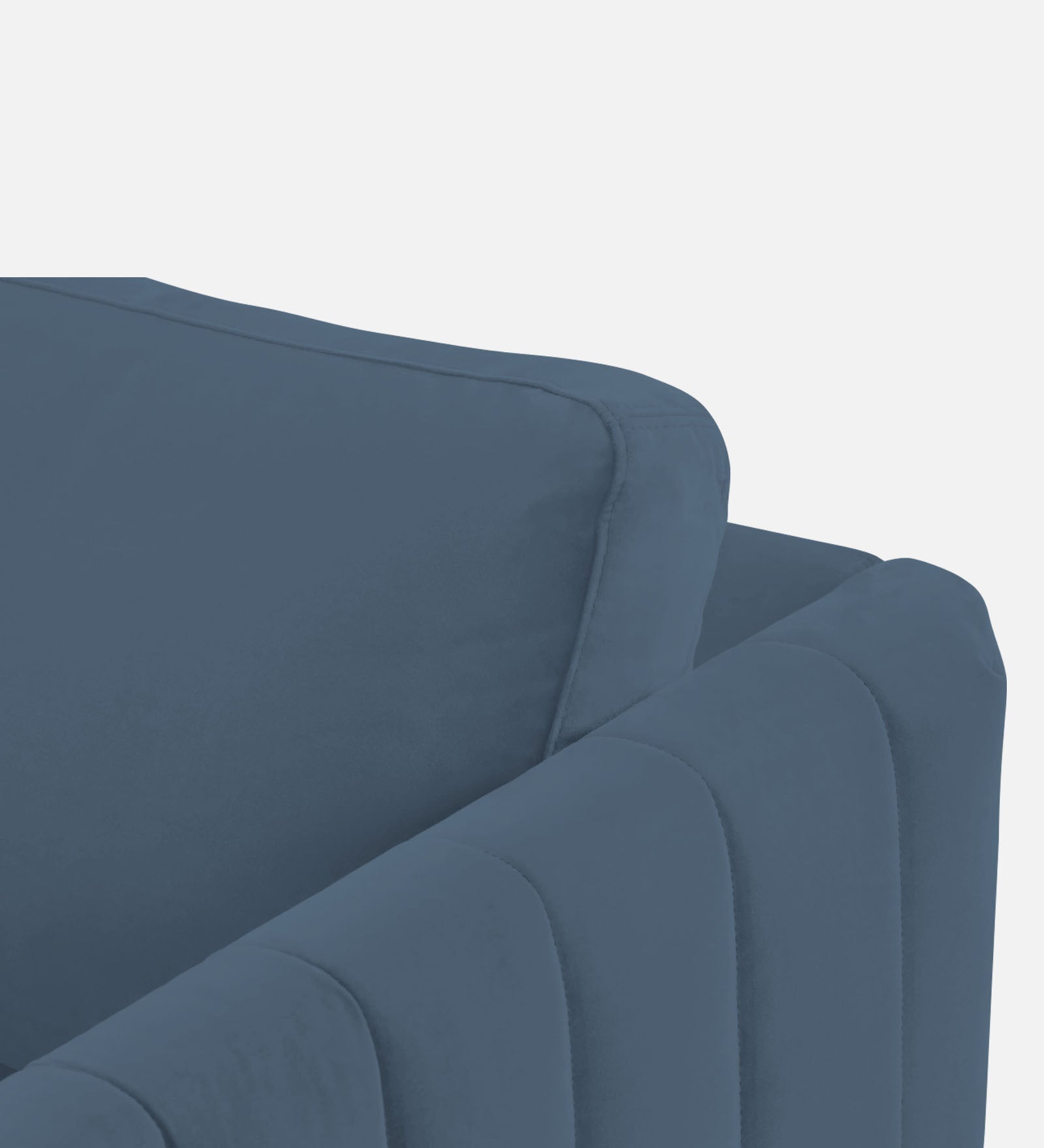 Haru Velvet 1 Seater Sofa in Oxford Blue Colour