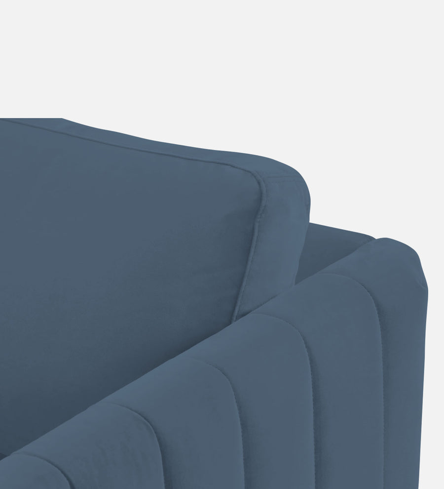 Haru Velvet 1 Seater Sofa In Oxford Blue Colour - Febonic Living