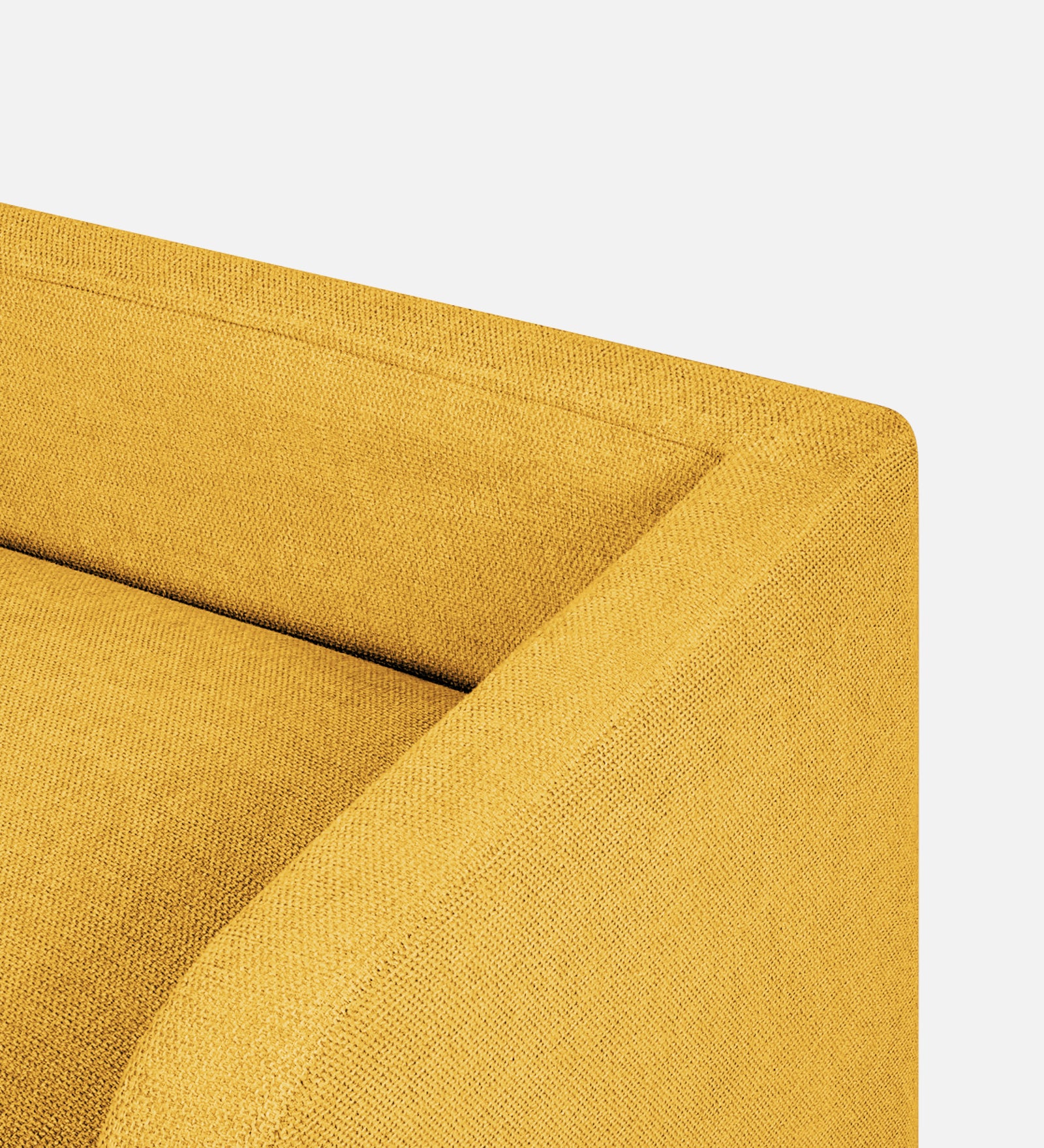 Maya Fabric Bench In Bold Yellow Colour