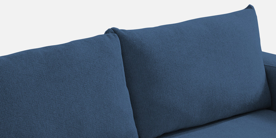 Roman Fabric 3 Seater Foldable Sofa Cum Bed In Light Blue Colour With Usb Port - Febonic Living