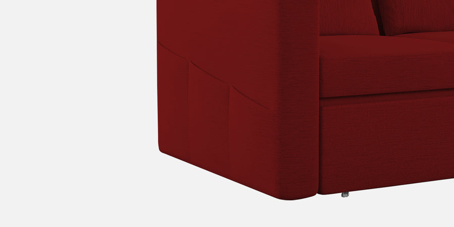 River Fabric 2 Seater Pull Out Sofa Cum Bed In Blood Maroon Colour - Febonic Living