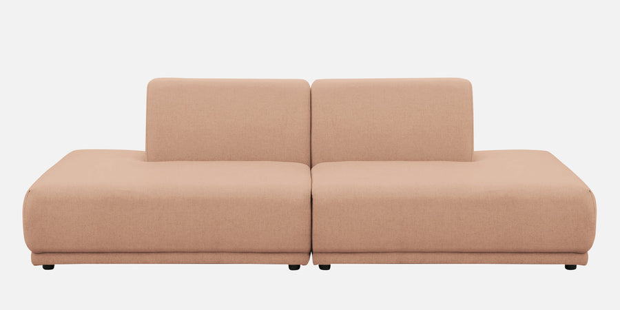 Adam Fabric Rhs Sectional Sofa 3 Ottoman Lounger In Cosmic Beige Colour - Febonic Living