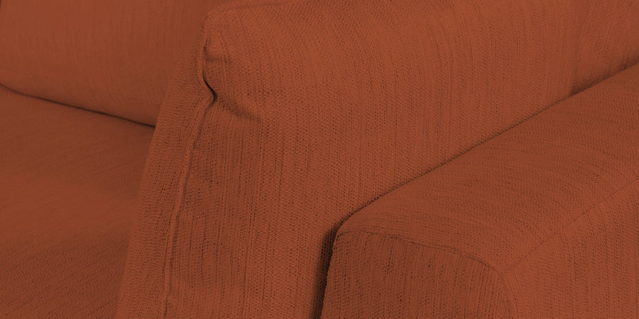 Ziggy Fabric Lhs Sectional Sofa 3 Lounger In Royal Orange Colour - Febonic Living