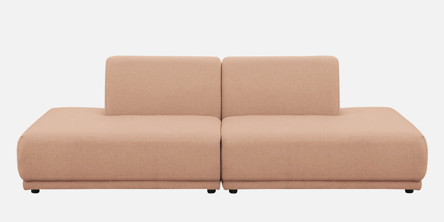 Adam Fabric Lhs Sectional Sofa 3 Ottoman Lounger In Cosmic Beige Colour - Febonic Living