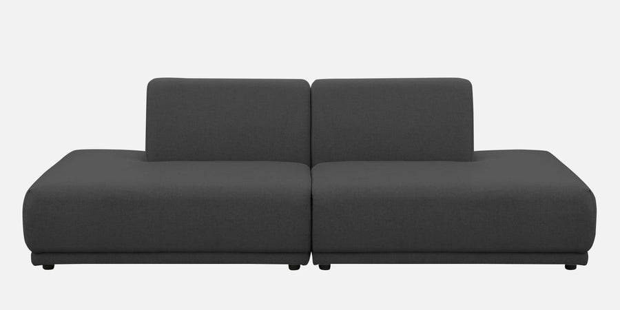 Adam Fabric Rhs Sectional Sofa 3 Ottoman Lounger In Charcoal Grey Colour - Febonic Living