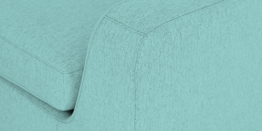 Freedom Velvet 6 Seater Rhs Corner Sofa In Barmunda Aqua Colour With Ottoman - Febonic Living