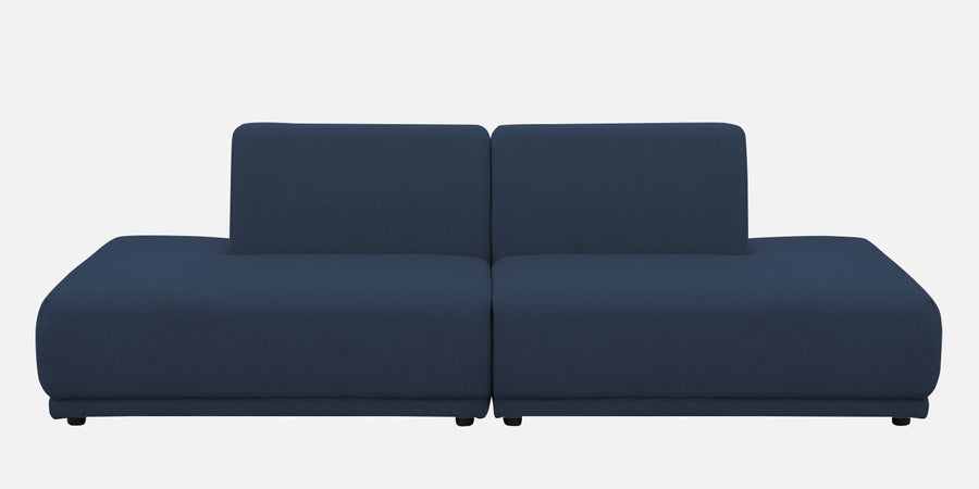 Adam Fabric Rhs Sectional Sofa 3 Ottoman Lounger In Denim Blue Colour - Febonic Living
