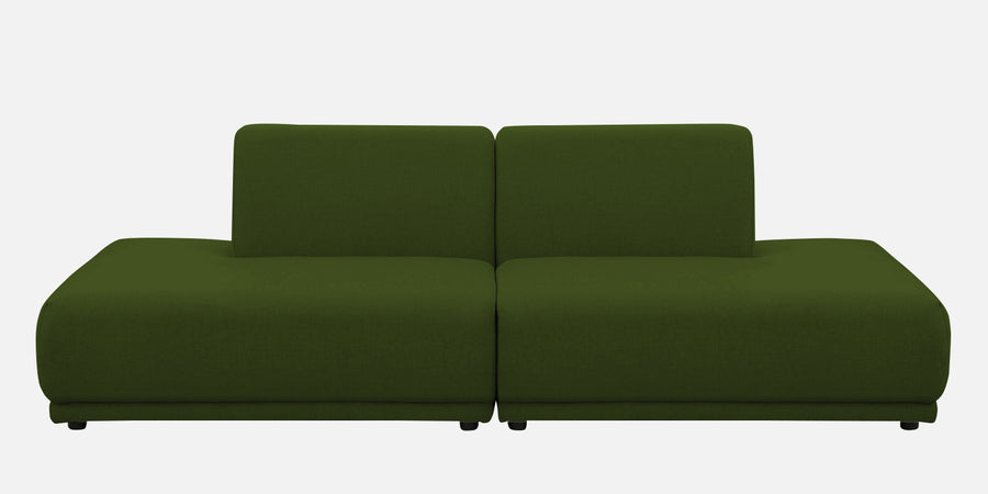 Adam Fabric Rhs Sectional Sofa 3 Ottoman Lounger In Olive Green Colour - Febonic Living