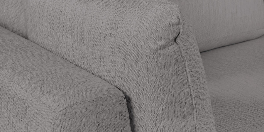 Ziggy Fabric Rhs Sectional Sofa 3 Lounger In Silver Grey Colour - Febonic Living