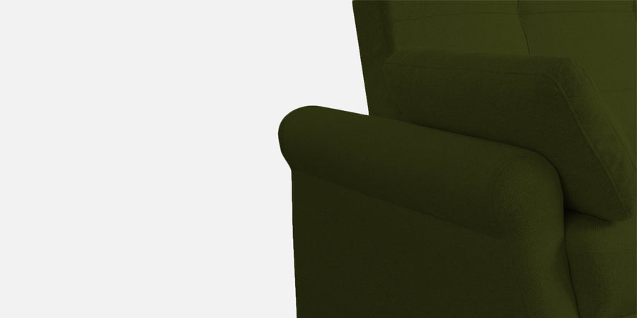 Fornia Fabric 3 Seater Pull Out Sofa Cum Bed In Olive Green Colour - Febonic Living