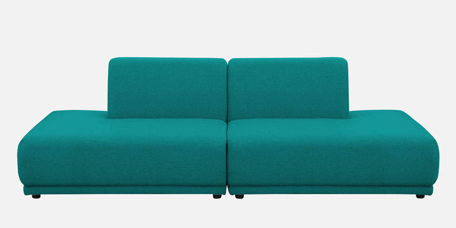 Adam Fabric Lhs Sectional Sofa 3 Ottoman Lounger In Sea Green Colour - Febonic Living
