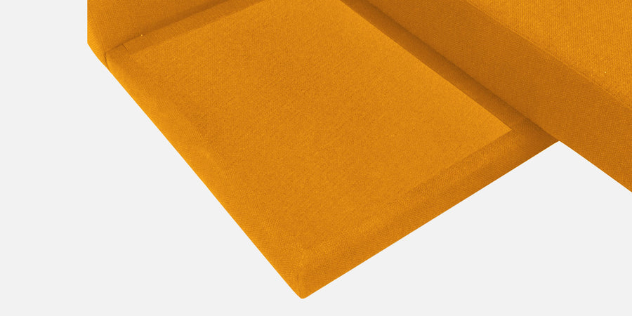 Ira Fabric Lhs 6 Seater Convertible Sofa Cum Bed In Bold Yellow Colour - Febonic Living
