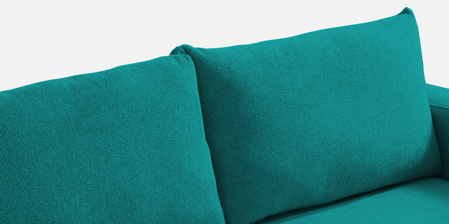 Roman Fabric 3 Seater Foldable Sofa Cum Bed In Sea Green Colour With Usb Port - Febonic Living