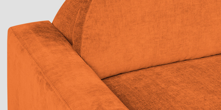 Dara Fabric 3 Seater Sofa In Vivid Orange Colour - Febonic Living