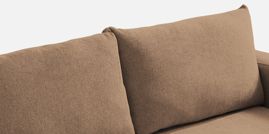 Roman Fabric 3 Seater Foldable Sofa Cum Bed In Cookie Beige Colour With Usb Port - Febonic Living