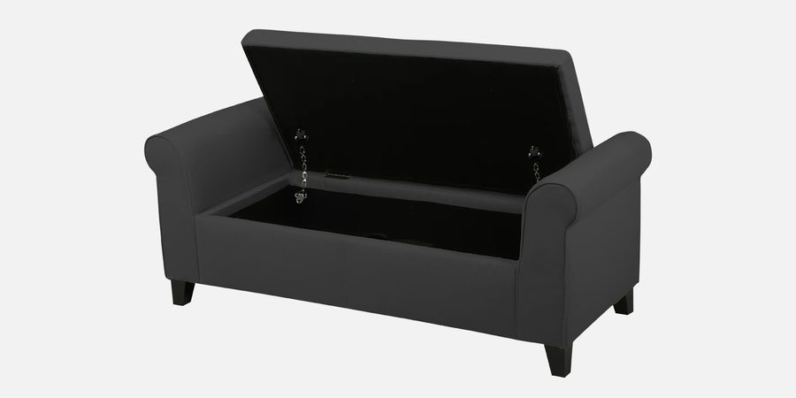 Molo Fabric 2 Seater Recamier In Charcoal Grey Colour With Storage - Febonic Living