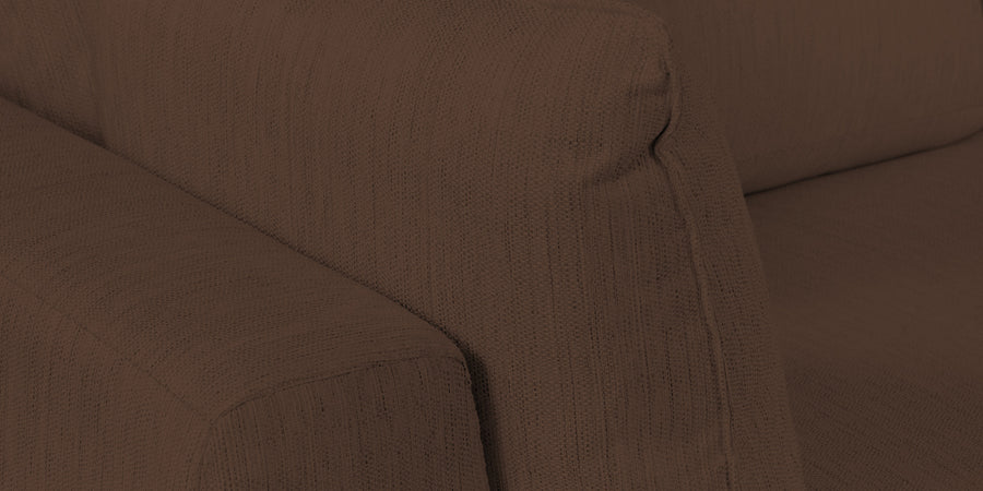 Ziggy Fabric Rhs Sectional Sofa 3 Lounger In Ash Brown Colour - Febonic Living