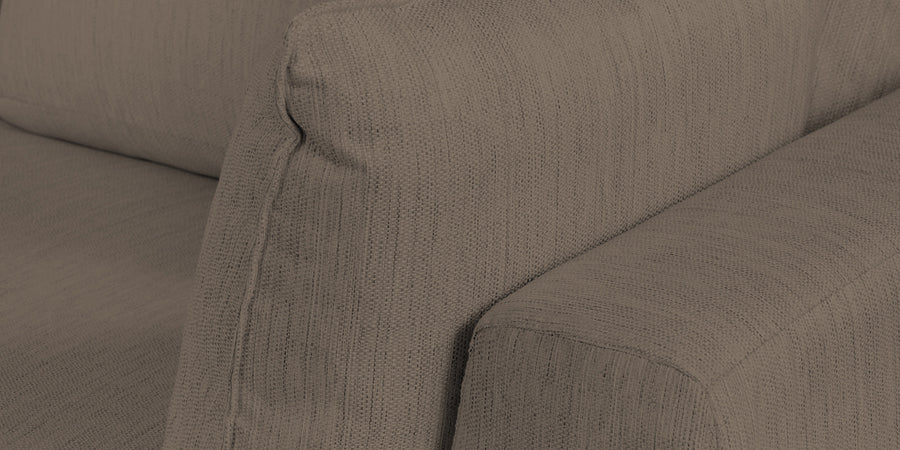 Ziggy Fabric Lhs Sectional Sofa 3 Lounger In Hazel Beige Colour - Febonic Living