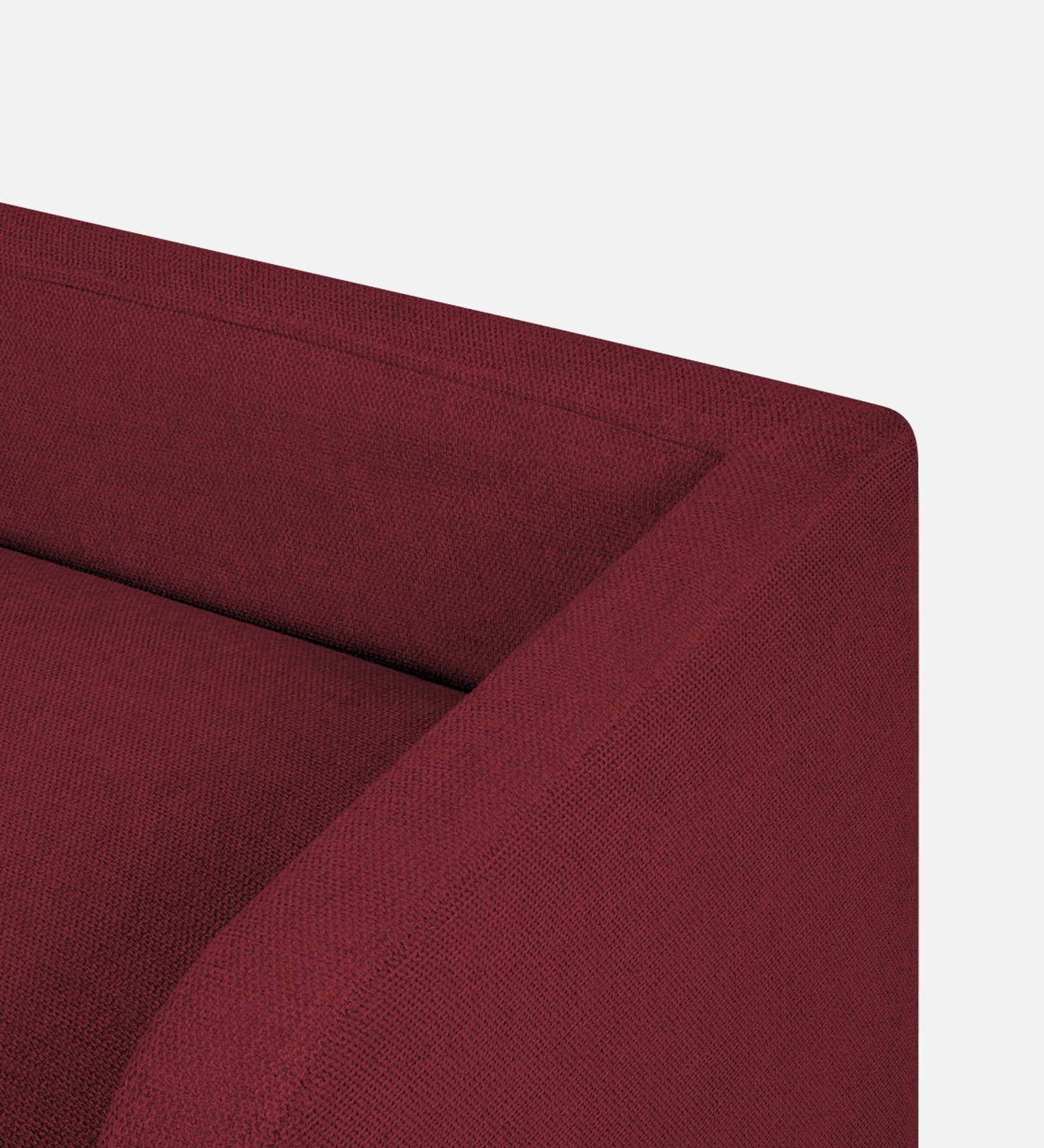 Maya Fabric Bench In Blood Maroon Colour