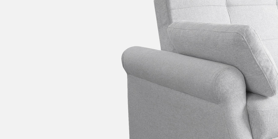 Fornia Fabric 2 Seater Pull Out Sofa Cum Bed In Lit Grey Colour - Febonic Living