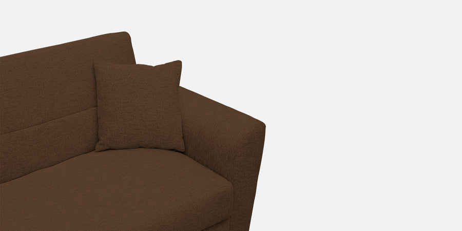 Bony Fabric 3 Seater Convertible Sofa Cum Bed In Chest Nut Brown Colour - Febonic Living