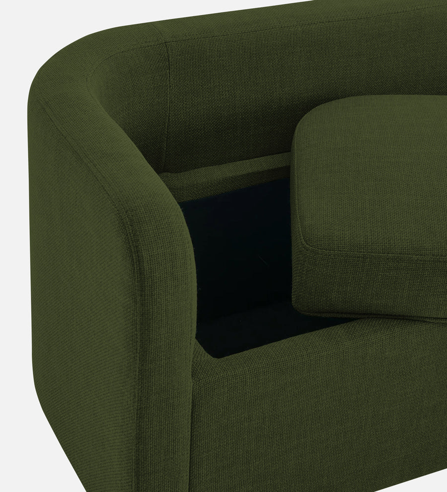 Cooper Fabric Storage Bench In Olive Green Colour - Febonic Living