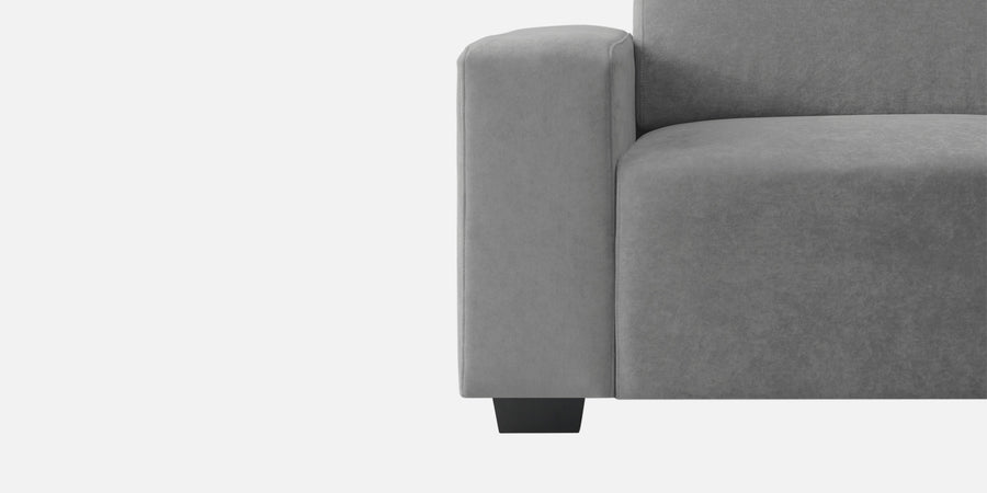 Hiro Fabric 3 Seater Sofa In Smoke Grey Colour - Febonic Living