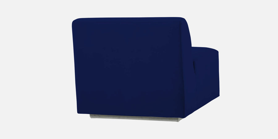 Bufa Velvet Rhs Sectional Sofa In Dark Blue Colour With Ottoman - Febonic Living