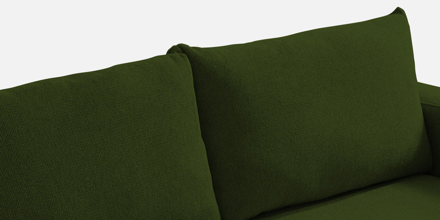 Roman Fabric 3 Seater Foldable Sofa Cum Bed In Olive Green Colour With Usb Port - Febonic Living