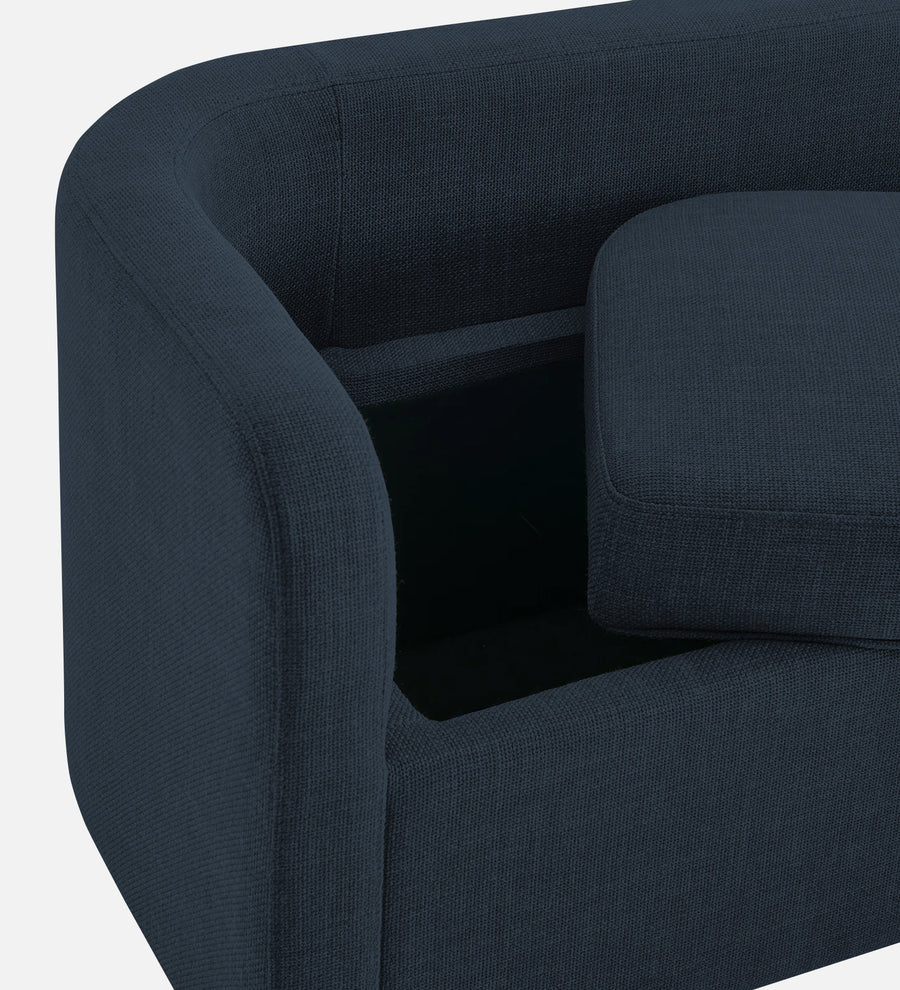 Cooper Fabric Storage Bench In Denim Blue Colour - Febonic Living