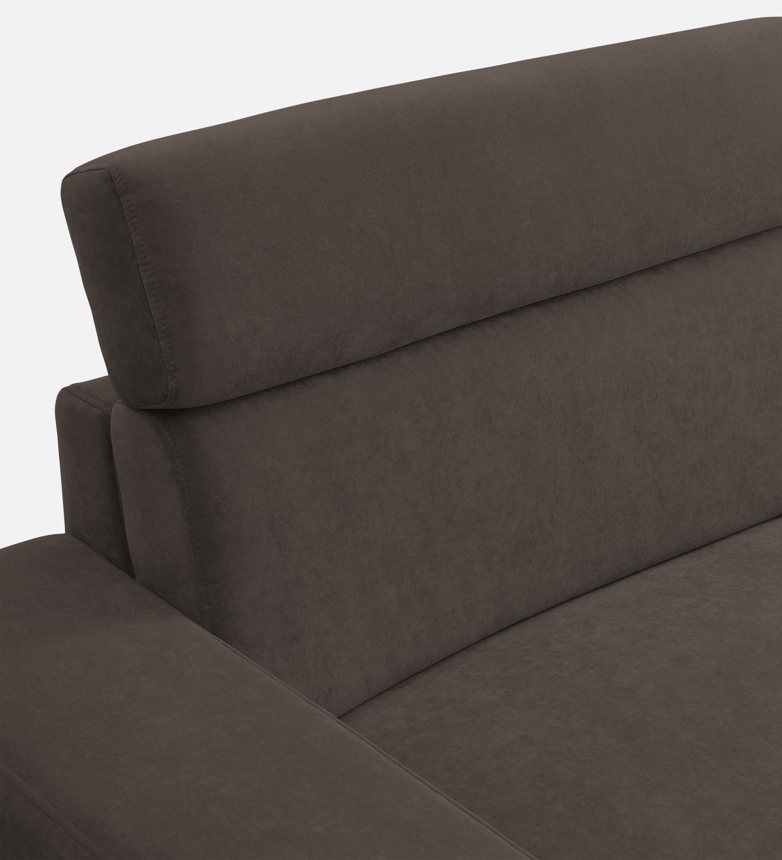 Hiro Fabric 1 Seater Sofa In  Lito Brown Colour - Febonic Living