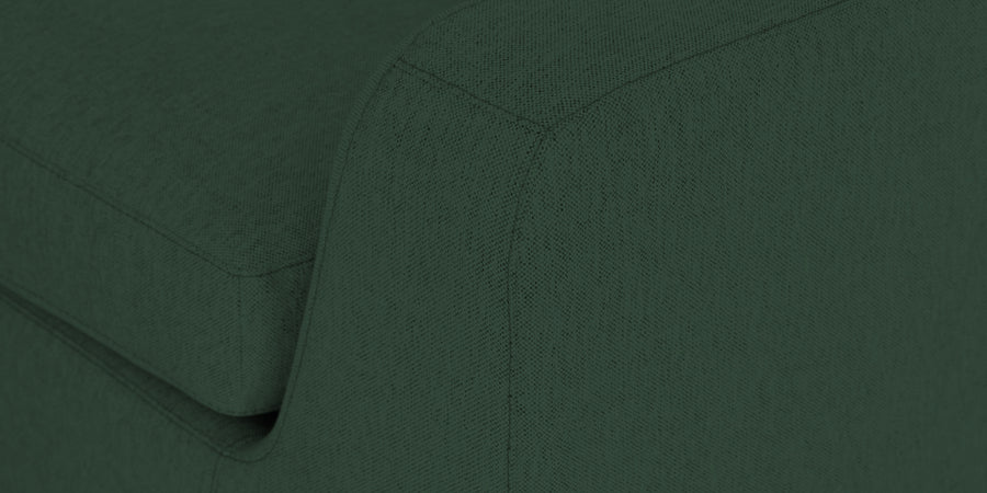 Freedom Velvet 6 Seater Rhs Corner Sofa In Amazon Green Colour With Ottoman - Febonic Living