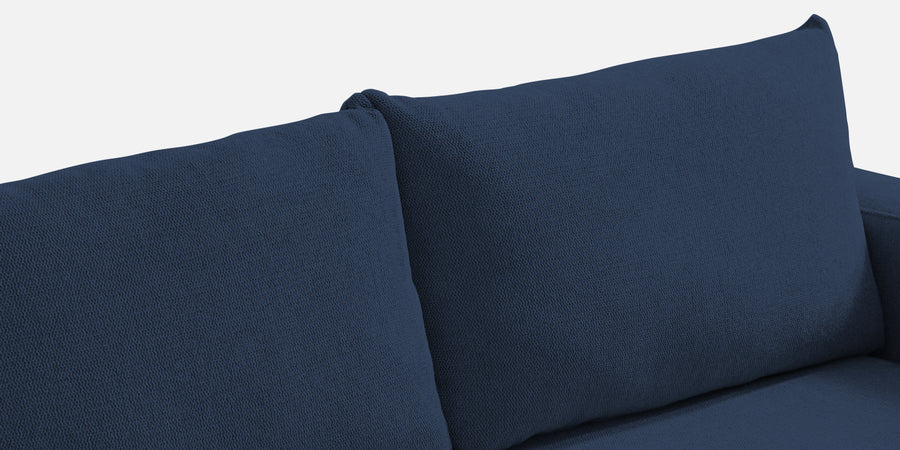Roman Fabric 3 Seater Foldable Sofa Cum Bed In Denim Blue Colour With Usb Port - Febonic Living