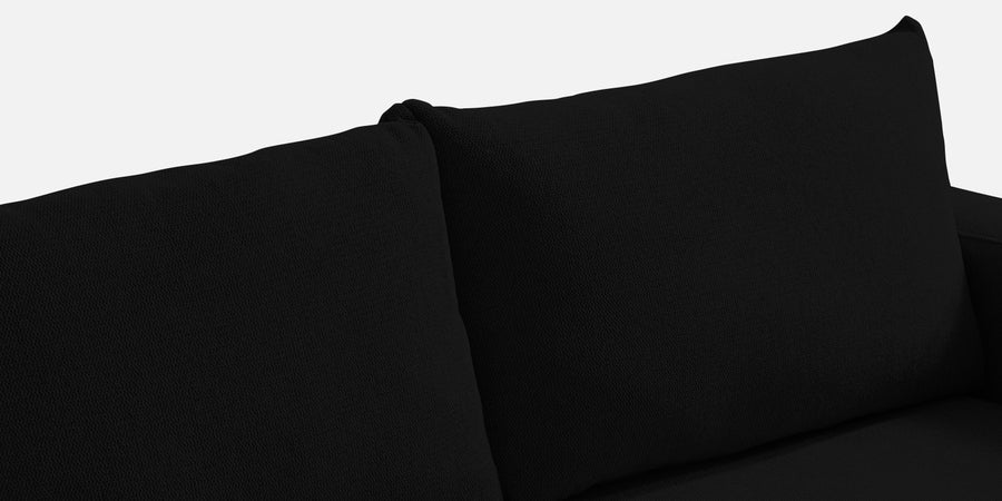 Roman Fabric 3 Seater Foldable Sofa Cum Bed In Zed Black Colour With Usb Port - Febonic Living