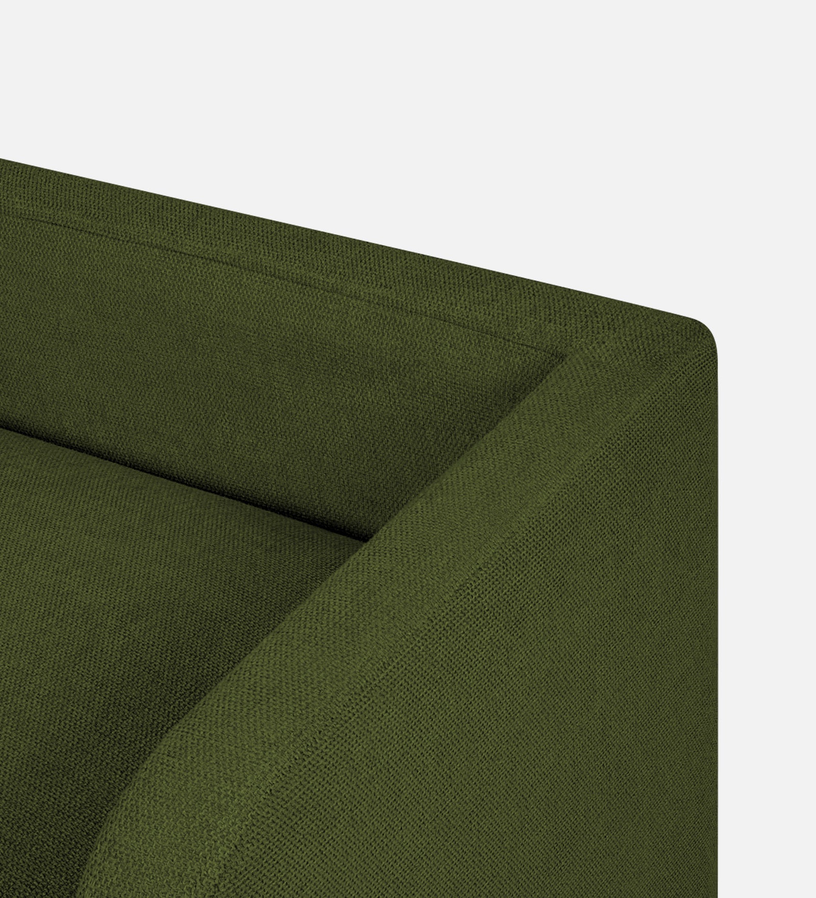 Maya Fabric Bench In Olive Green Colour