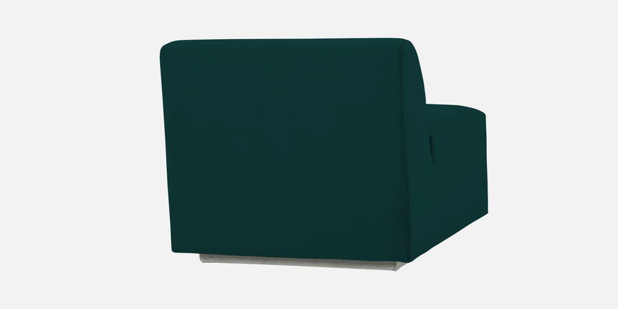 Bufa Velvet Rhs Sectional Sofa In Forest Green Colour With Ottoman - Febonic Living