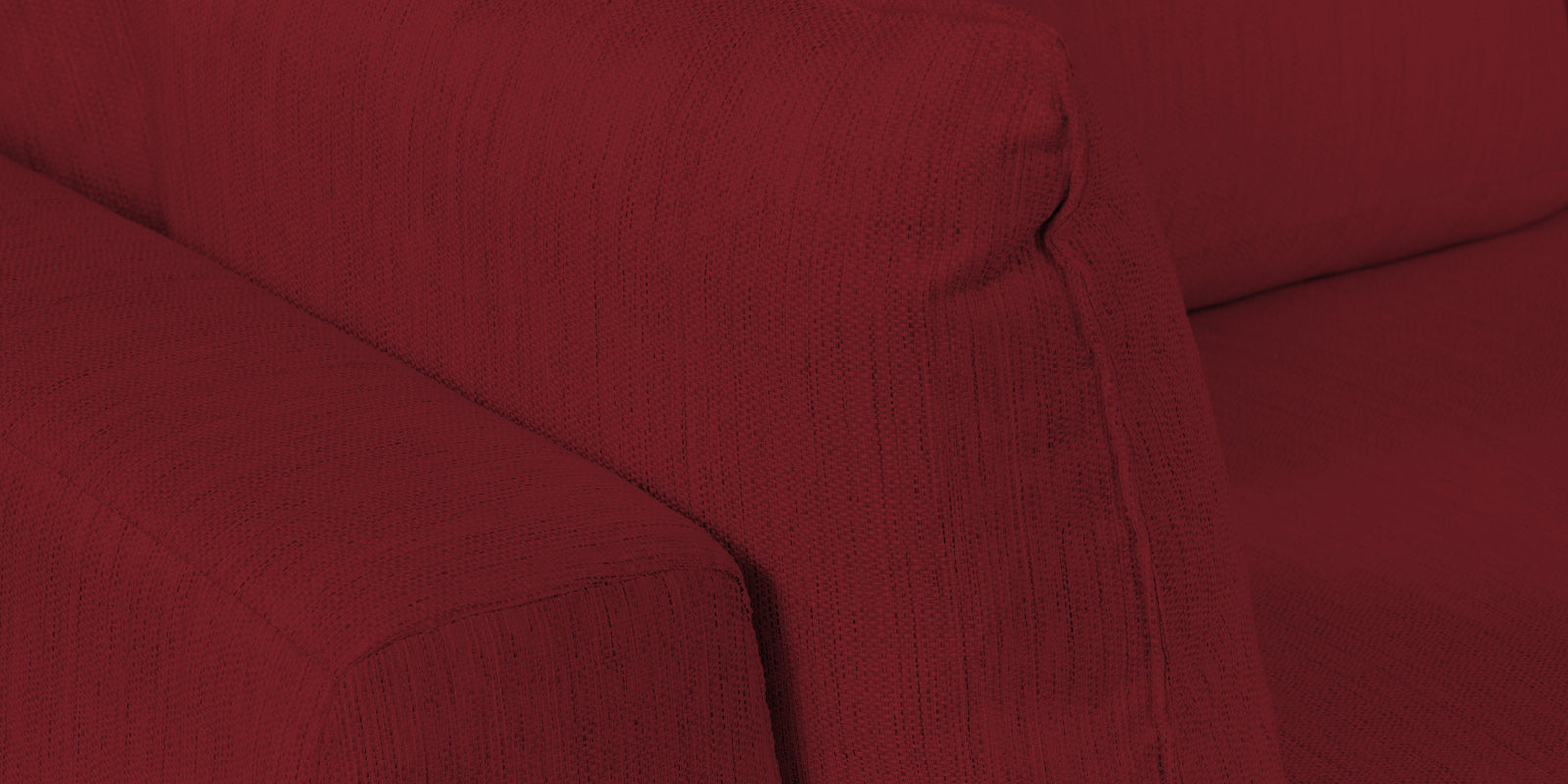 Ziggy Fabric RHS Sectional Sofa (3+Lounger) in Chilli Red Colour