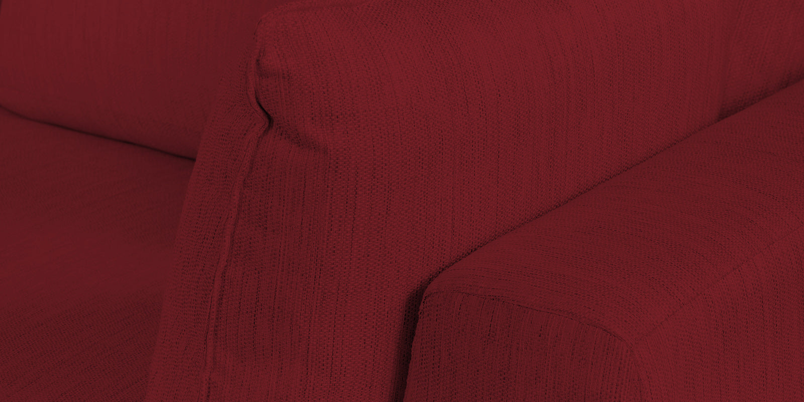 Ziggy Fabric LHS Sectional Sofa (3+Lounger) in Chilli Red Colour