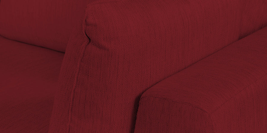 Ziggy Fabric Lhs Sectional Sofa 3 Lounger In Chilli Red Colour - Febonic Living