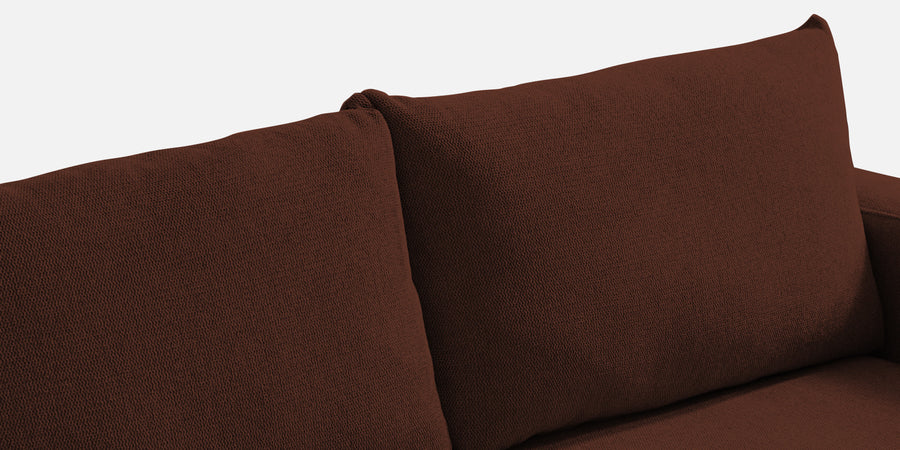 Roman Fabric 3 Seater Foldable Sofa Cum Bed In Coffee Brown Colour With Usb Port - Febonic Living
