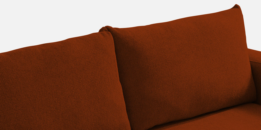 Roman Fabric 3 Seater Foldable Sofa Cum Bed In Burnt Orange Colour With Usb Port - Febonic Living