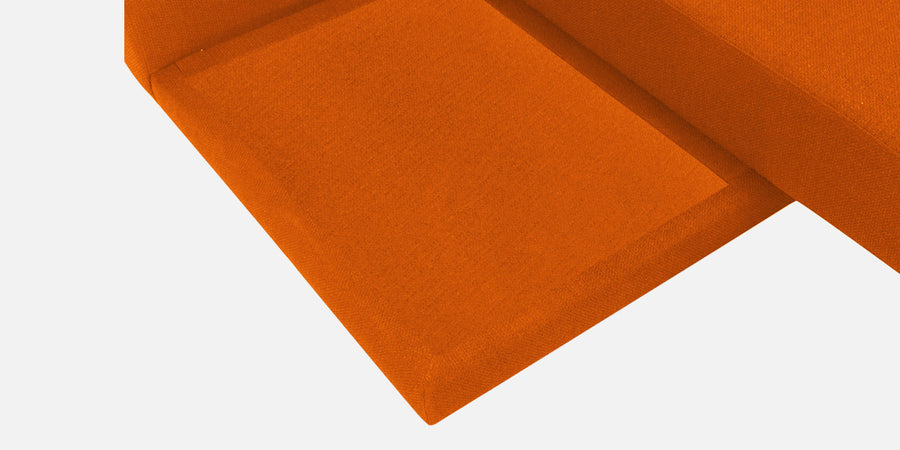 Ira Fabric Lhs 6 Seater Convertible Sofa Cum Bed In Vivid Orange Colour - Febonic Living