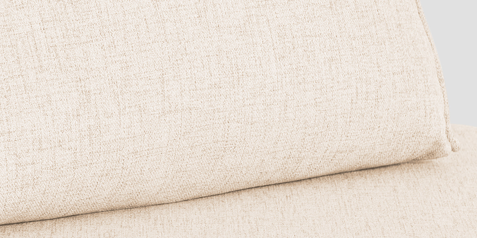 Hiver Fabric Day Bed Sofa In Woom Beige Colour With Back Rest - Febonic Living