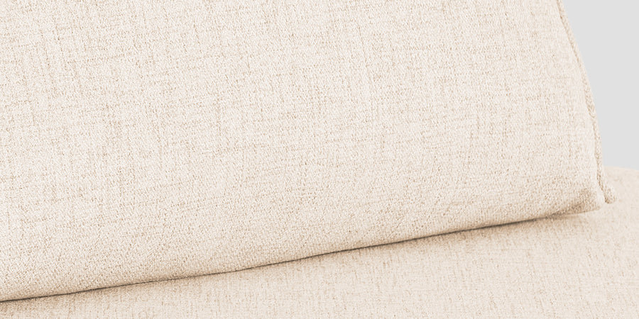 Hiver Fabric Day Bed Sofa In Woom Beige Colour With Back Rest - Febonic Living