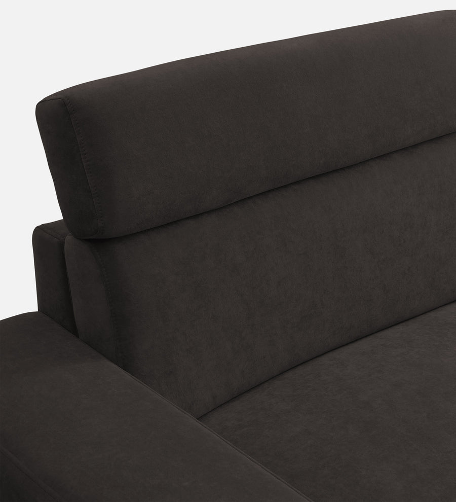 Hiro Fabric 1 Seater Sofa In Coal Brown Colour - Febonic Living