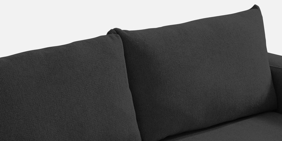 Roman Fabric 3 Seater Foldable Sofa Cum Bed In Charcoal Grey Colour With Usb Port - Febonic Living